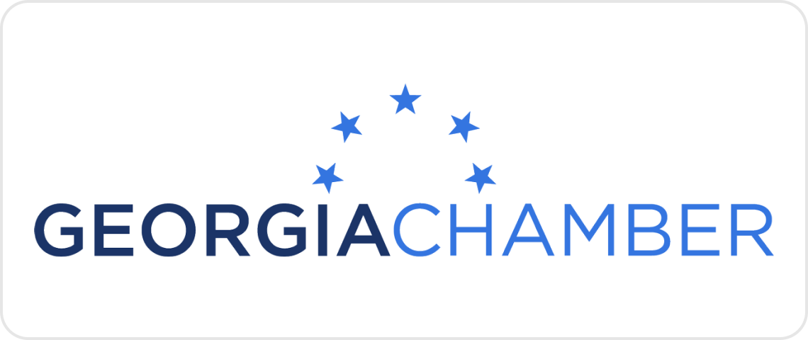 Georgia Chamber logo with seven stars.